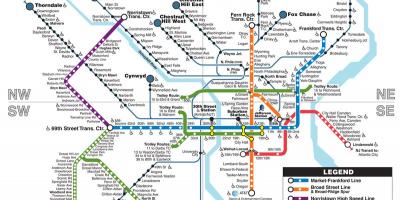 Peta kereta bawah tanah Phila