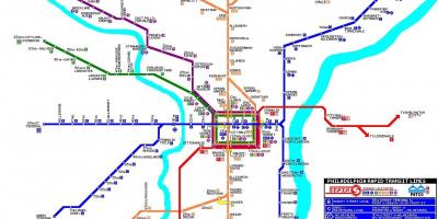 Philadelphia massa transit sistem peta