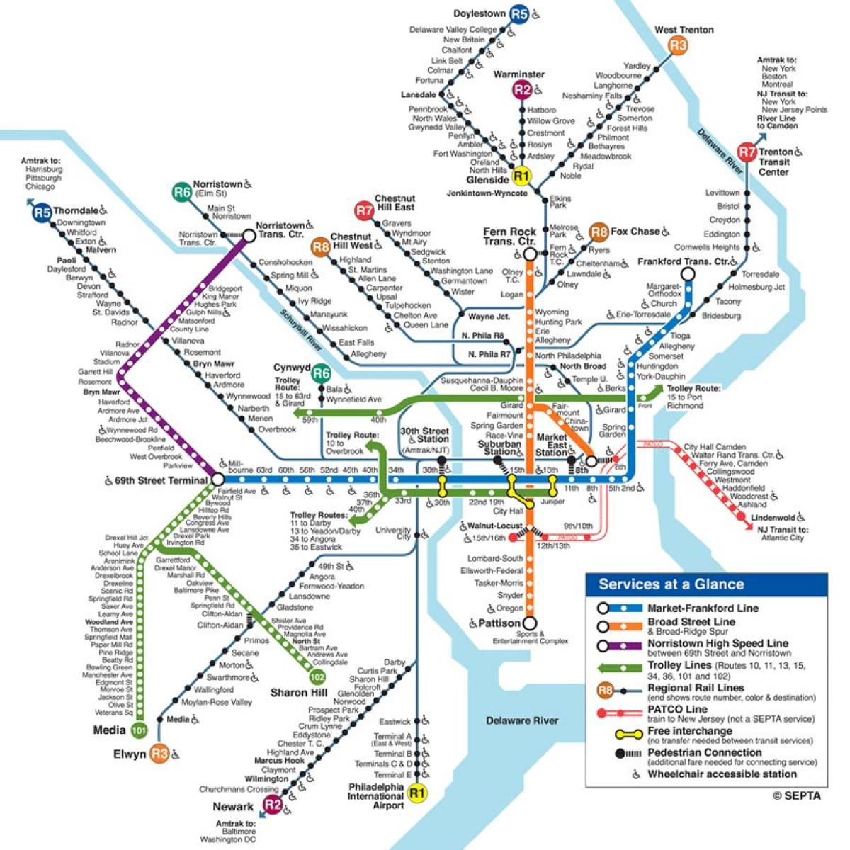 peta Philadelphia bawah tanah