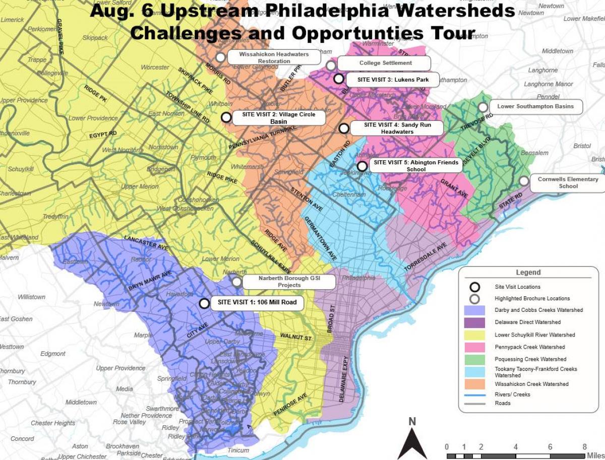 peta pinggiran Philadelphia
